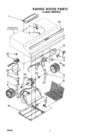 02 - Section parts for Whirlpool Hood RH8348XLS from AppliancePartsPros.com