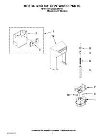 05 - Motor And Ice Container Parts parts for Whirlpool Refrigerator GSS26C5XXY03 from AppliancePartsPros.com