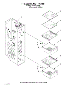 04 - Freezer Liner Parts parts for Whirlpool Refrigerator GSS26C5XXY03 from AppliancePartsPros.com
