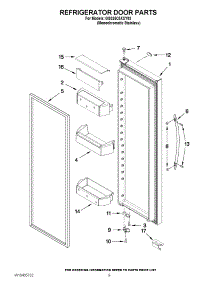 06 - Refrigerator Door Parts parts for Whirlpool Refrigerator GSS26C5XXY03 from AppliancePartsPros.com