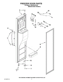 07 - Freezer Door Parts parts for Whirlpool Refrigerator GSS26C5XXY03 from AppliancePartsPros.com