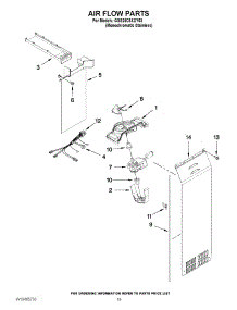 11 - Air Flow Parts parts for Whirlpool Refrigerator GSS26C5XXY03 from AppliancePartsPros.com