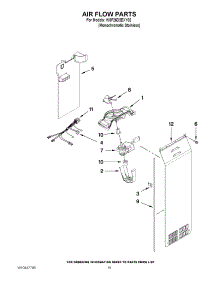 11 - Air Flow Parts parts for Whirlpool Refrigerator WSF26D2EXY02 from AppliancePartsPros.com