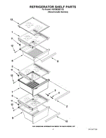 03 - Refrigerator Shelf Parts parts for Whirlpool Refrigerator WSF26D2EXY02 from AppliancePartsPros.com