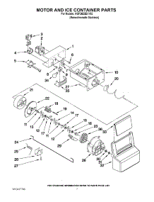 05 - Motor And Ice Container Parts parts for Whirlpool Refrigerator WSF26D2EXY02 from AppliancePartsPros.com