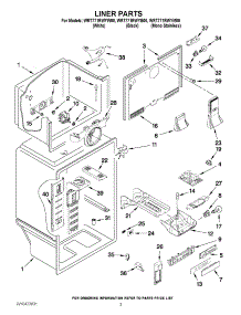 02 - Liner Parts parts for Whirlpool Refrigerator WRT771RWYB00 from AppliancePartsPros.com