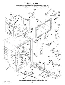 02 - Liner Parts parts for Whirlpool Refrigerator WRT779RWYM00 from AppliancePartsPros.com