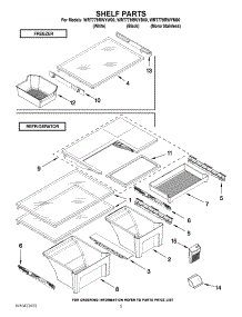 03 - Shelf Parts parts for Whirlpool Refrigerator WRT779RWYM00 from AppliancePartsPros.com