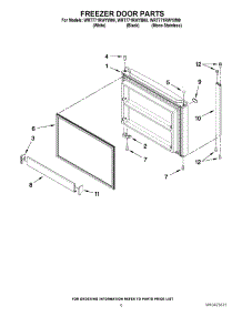 04 - Freezer Door Parts parts for Whirlpool Refrigerator WRT771RWYW00 from AppliancePartsPros.com