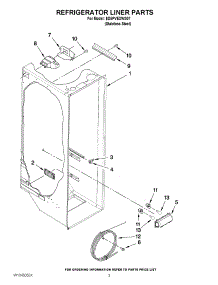 02 - Refrigerator Liner Parts parts for Whirlpool Refrigerator ED5PVEXWS07 from AppliancePartsPros.com
