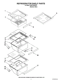 03 - Refrigerator Shelf Parts parts for Whirlpool Refrigerator ED5PVEXWS07 from AppliancePartsPros.com