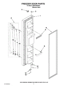 07 - Freezer Door Parts parts for Whirlpool Refrigerator ED5PVEXWS07 from AppliancePartsPros.com