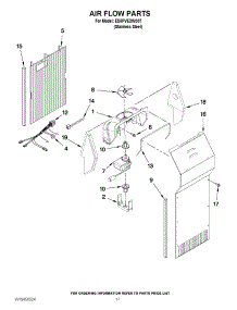 10 - Air Flow Parts parts for Whirlpool Refrigerator ED5PVEXWS07 from AppliancePartsPros.com