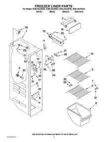 04 - Freezer Liner Parts parts for Whirlpool Refrigerator ED5LVAXWB02 from AppliancePartsPros.com