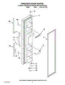 07 - Freezer Door Parts parts for Whirlpool Refrigerator ED5VHEXVB03 from AppliancePartsPros.com