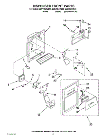 08 - Dispenser Front Parts parts for Whirlpool Refrigerator ED5VHEXVB03 from AppliancePartsPros.com