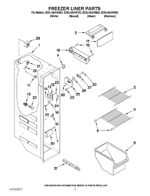 04 - Freezer Liner Parts parts for Whirlpool Refrigerator ED5LHAXWQ02 from AppliancePartsPros.com
