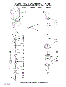 05 - Motor And Ice Container Parts parts for Whirlpool Refrigerator ED5LHAXWQ02 from AppliancePartsPros.com