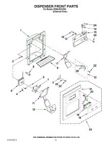 08 - Dispenser Front Parts parts for Whirlpool Refrigerator ED5GVEXVD05 from AppliancePartsPros.com