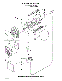 12 - Icemaker Parts parts for Whirlpool Refrigerator ED5GVEXVD05 from AppliancePartsPros.com