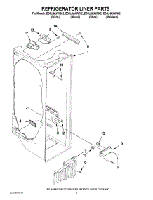 02 - Refrigerator Liner Parts parts for Whirlpool Refrigerator ED5LHAXWS02 from AppliancePartsPros.com
