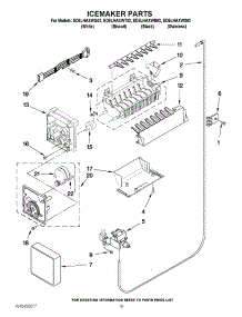 12 - Icemaker Parts parts for Whirlpool Refrigerator ED5LHAXWS02 from AppliancePartsPros.com