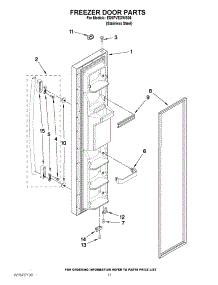 07 - Freezer Door Parts parts for Whirlpool Refrigerator ED5PVEXWS06 from AppliancePartsPros.com
