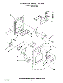 08 - Dispenser Front Parts parts for Whirlpool Refrigerator ED5PVEXWS06 from AppliancePartsPros.com