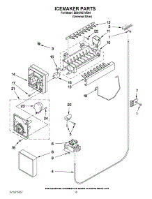 12 - Icemaker Parts parts for Whirlpool Refrigerator ED5GVEXVD04 from AppliancePartsPros.com