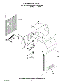 10 - Air Flow Parts parts for Whirlpool Refrigerator ED5VHEXVQ04 from AppliancePartsPros.com