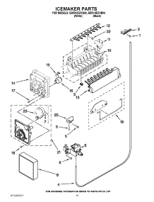 12 - Icemaker Parts parts for Whirlpool Refrigerator ED5VHEXVQ04 from AppliancePartsPros.com