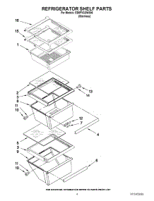 03 - Refrigerator Shelf Parts parts for Whirlpool Refrigerator ED5FVGXWS06 from AppliancePartsPros.com