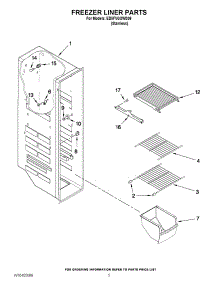 04 - Freezer Liner Parts parts for Whirlpool Refrigerator ED5FVGXWS06 from AppliancePartsPros.com