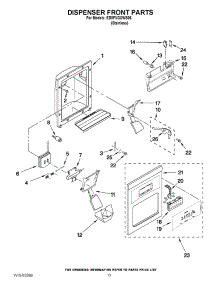 08 - Dispenser Front Parts parts for Whirlpool Refrigerator ED5FVGXWS06 from AppliancePartsPros.com