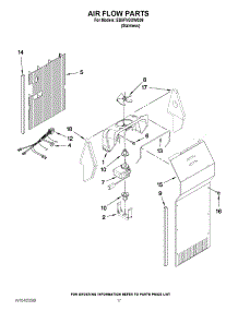 10 - Air Flow Parts parts for Whirlpool Refrigerator ED5FVGXWS06 from AppliancePartsPros.com