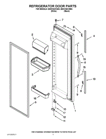 06 - Refrigerator Door Parts parts for Whirlpool Refrigerator ED5VHEXVB04 from AppliancePartsPros.com