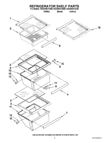 03 - Refrigerator Shelf Parts parts for Whirlpool Refrigerator ED2SHEXXB00 from AppliancePartsPros.com