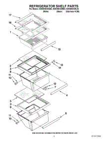 03 - Refrigerator Shelf Parts parts for Whirlpool Refrigerator ED5DHEXWQ03 from AppliancePartsPros.com