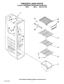 04 - Freezer Liner Parts parts for Whirlpool Refrigerator ED5DHEXWQ03 from AppliancePartsPros.com