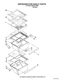 03 - Refrigerator Shelf Parts parts for Whirlpool Refrigerator ED5FVGXWS05 from AppliancePartsPros.com