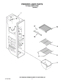 04 - Freezer Liner Parts parts for Whirlpool Refrigerator ED5FVGXWS05 from AppliancePartsPros.com