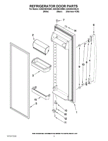 06 - Refrigerator Door Parts parts for Whirlpool Refrigerator ED5DHEXWL03 from AppliancePartsPros.com