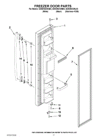 07 - Freezer Door Parts parts for Whirlpool Refrigerator ED5DHEXWB03 from AppliancePartsPros.com