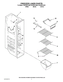 04 - Freezer Liner Parts parts for Whirlpool Refrigerator ED2SHEXXQ00 from AppliancePartsPros.com