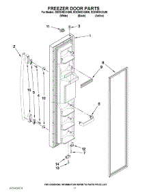 07 - Freezer Door Parts parts for Whirlpool Refrigerator ED2SHEXXQ00 from AppliancePartsPros.com