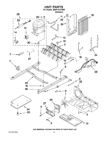 09 - Unit Parts parts for Whirlpool Refrigerator ED5FVGXWS05 from AppliancePartsPros.com