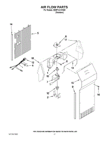 10 - Air Flow Parts parts for Whirlpool Refrigerator ED5FVGXWS05 from AppliancePartsPros.com