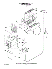 12 - Icemaker Parts parts for Whirlpool Refrigerator ED5FVGXWS05 from AppliancePartsPros.com