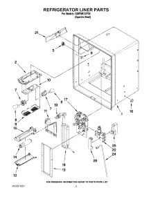 02 - Refrigerator Liner Parts parts for Whirlpool Refrigerator GI6FARXXF00 from AppliancePartsPros.com