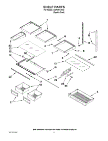 03 - Shelf Parts parts for Whirlpool Refrigerator GI6FARXXF00 from AppliancePartsPros.com